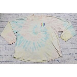 Disney World 2019 SIZE L Cotton Candy Tie Dye Spirit Jersey Shirt Puff Lettering